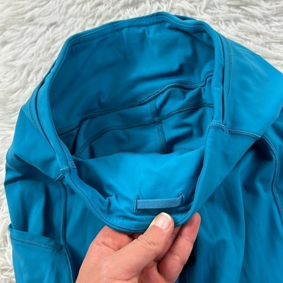 Lululemon Fast & Free Crop II *Nulux 19" Teal Blue - Picture 3 of 6